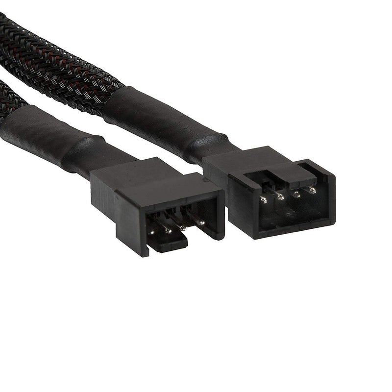 Easycargo 30cm Case Fan Extension Cable, PWM Fan Cable Extension, 3 pin 4 pin Case Fan Power Extension (1-Pack) - Image 3